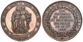 Genf / Genève. Kupfermedaille 1864. Genève. Tir national. 59.17 g. Richter (Schützenmedaillen) 594c. Vorzüglich bis unzirkuliert