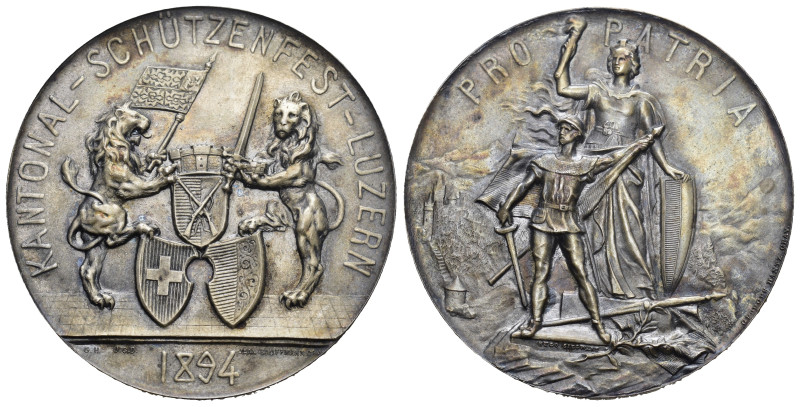 Schweiz | Switzerland | Suisse | Svizzera Luzern. Silbermedaille 1894. Luzern. K...