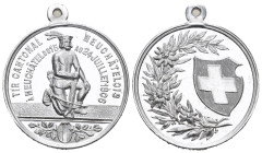 Neuenburg / Neuchâtel Tir Cantonal Aluminium Medaille Ri: 991a FDC