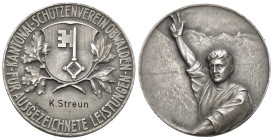 Obwalden O.J Schützenverein Silbermedaille 40mm 34g Ri:1047a fast FDC