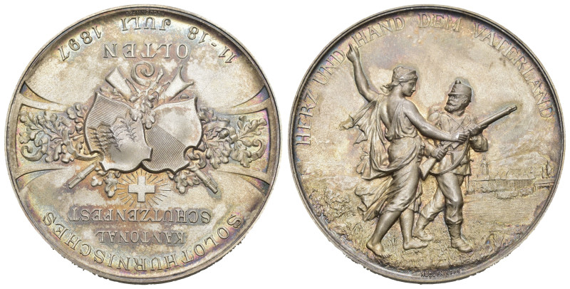 Schweiz | Switzerland | Suisse | Svizzera Solothurn. Silbermedaille 1897. Olten....
