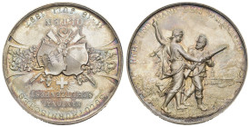 Solothurn. Silbermedaille 1897. Olten. Kantonalschützenfest. 39.37 g. Richter (Schützenmedaillen) 1125a. Marktverfügbarkeit: Weniger als ca. 200 Exemp...