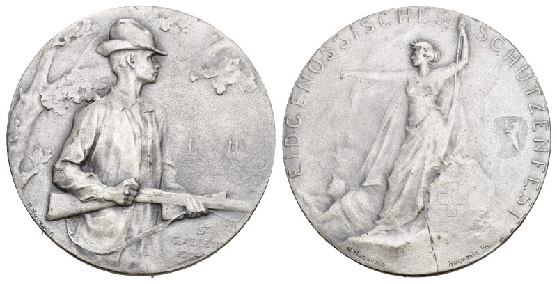 Schweiz | Switzerland | Suisse | Svizzera St. Gallen. Silbermedaille 1904. St. G...