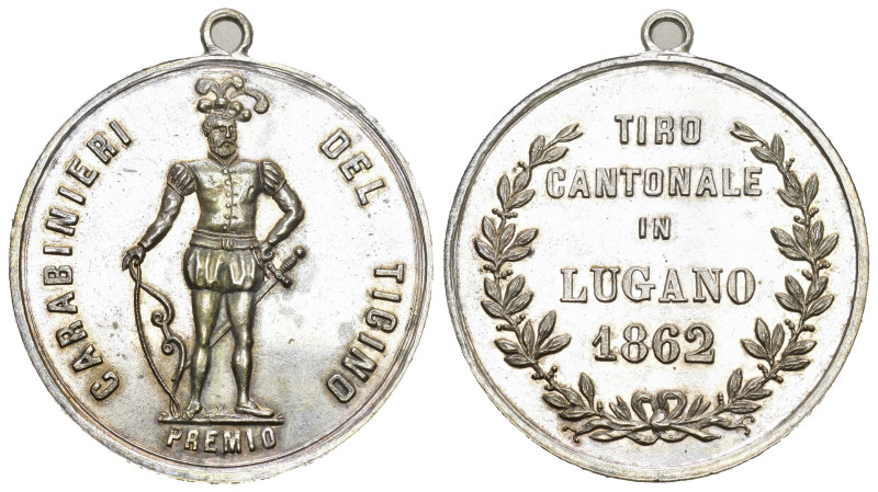 Schweiz | Switzerland | Suisse | Svizzera Tessin/Ticino. Silbermedaille 1862. Lu...