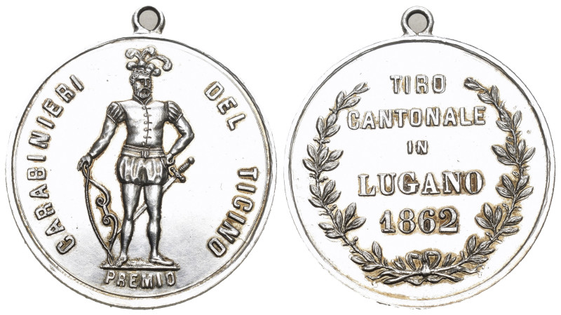 Schweiz | Switzerland | Suisse | Svizzera Tessin/Ticino. Silbermedaille 1862. Lu...