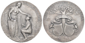 Tessin / Ticino. Silbermedaille 1903. Bellinzona. Tiro centenario 1803-1903. 35.27 g. Richter (Schützenmedaillen) 1428b vorzüglich