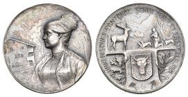 Uri. Silbermedaille 1911. Erstfeld. Kantonalschützenfest. 5.19 g. Richter (Schützenmedaillen) 1527a  vorzüglich bis unzirkuliert