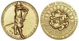 Thurgau. Goldmedaille 1948. Weinfelden. Kantonalschützenfest. 13.03 g. Richter (Schützenmedaillen) 1291a. Selten. Nur 600 Exemplare geprägt / Rare. On...
