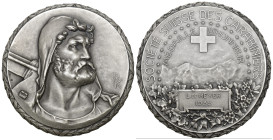 Schweiz 1935 Tellmedaille Societte Suisse des Carabiniers Silber 155.4g selten FDC