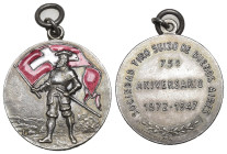 Argentinien. Silbermedaille mit Emaille 1947. Buenos Aires. Sociedad tiro suizo. 75° aniversario 1872-1947. 11.48 g. Richter (Schützenmedaillen) 2075a...