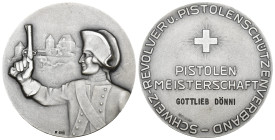 Schweiz O.J Schweizerischer Revolver & Pistolenschützen Verband Silber 45mm 38.7g FDC