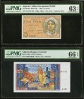 Algeria Banque de l'Algerie 5 Francs; 5 Dinars 1944; 1970 Pick 94b; 126a PMG Choice Uncirculated 63 EPQ; Gem Uncirculated 66 EPQ. 

HID09801242017
