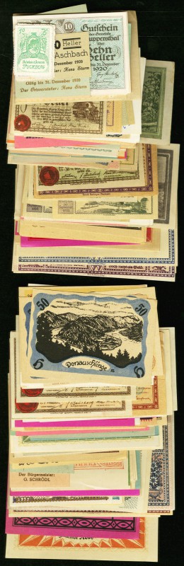 Austria Notgeld Large Group of 386 Examples About Uncirculated-Uncirculated. 

H...