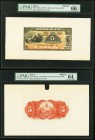 Bolivia Banco Industrial de La Paz 5 Bolivianos 1.6.1900 Pick S152fp; S152bp Front and Back Proofs PMG Gem Uncirculated 66 EPQ; Choice Uncirculated 64...