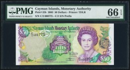 Cayman Islands Monetary Authority 50 Dollars 2003 (ND 2007) Pick 32b PMG Gem Uncirculated 66 EPQ. 

HID09801242017