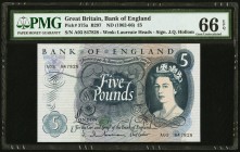 Great Britain Bank of England 5 Pounds ND (1962-66) Pick 375a PMG Gem Uncirculated 66 EPQ. 

HID09801242017