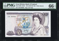 Great Britain Bank of England 20 Pounds ND (1970-80) Pick 380b PMG Gem Uncirculated 66 EPQ. 

HID09801242017