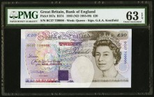 Great Britain Bank of England 20 Pounds 1993 (ND 1993-99) Pick 387a PMG Choice Uncirculated 63 EPQ. 

HID09801242017