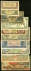A Group of Indonesian Issues from the Pre- and Post-Independence Eras. Very Good or Better. The 1952 issue 500 Rupiah note has a small notch in its to...