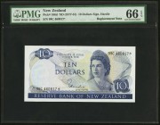 New Zealand Reserve Bank of New Zealand 10 Dollars ND (1977-81) Pick 166d Replacement PMG Gem Uncirculated 66 EPQ. 

HID09801242017