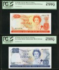 New Zealand Reserve Bank of New Zealand 5; 10 Dollars ND 1981-83 Pick 171b; 172b Two Examples PCGS Superb Gem New 67PPQ. 

HID09801242017