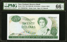 New Zealand Reserve Bank of New Zealand 20 Dollars ND (1985-89) Pick 173b PMG Gem Uncirculated 66 EPQ. 

HID09801242017