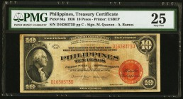 Philippines Treasury Certificate 10 Pesos 1936 Pick 84a PMG Very Fine 25. 

HID09801242017