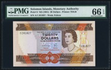 Solomon Islands Solomon Islands Monetary Authority 20 Dollars ND (1981) Pick 8 PMG Gem Uncirculated 66 EPQ. 

HID09801242017
