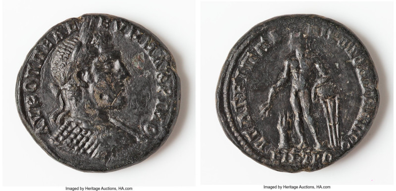 MOESIA. Nicopolis. Macrinus (AD 217-218). AE (27mm, 12.81 gm, 6h). Choice Fine. ...