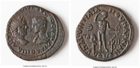 MOESIA INFERIOR. Marcianopolis. Caracalla (AD 198-217) with Julia Domna. AE pentassarion (27mm, 13.12 gm, 1h). VF. Quintillianus, magistrate. ΑΝΤΩΝΙΝΟ...