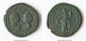 MOESIA INFERIOR. Marcianopolis. Elagabalus (AD 218-222) and Julia Maesa. AE pentassarion (28mm, 10.10 gm, 6h). Choice Fine. Julius Antonius Seleucus, ...