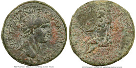 KOINON OF GALATIA. Trajan (AD 98-117). AE (30mm, 24.78 gm, 2h). NGC Choice VF 4/5 - 2/5, smoothing. AYT-NER TPAIANOΣ-KAIΣAP ΣE ΓERM (NE ligate), laure...