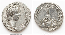 CAPPADOCIA. Caesarea-Eusebia. Tiberius (AD 14-37). AR drachm (18mm, 3.54 gm, 1h). VF, tooled. Ca. AD 17-32. ΤΙΒΕΡΙΟΣ ΚΑΙΣΑΡ ΣΕΒΑΣΤΟΣ, laureate head of...