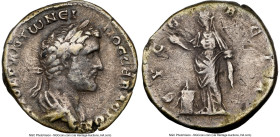CAPPADOCIA. Caesarea. Antoninus Pius (AD 138-161). AR didrachm (21mm, 6.16 gm, 6h). NGC VF 5/5 - 3/5, marks. AYTOKP ANTWNЄINOC CЄBACTOC, laureate, dra...
