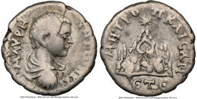 CAPPADOCIA. Caesarea. Caracalla, as Caesar (AD 198-217). AR drachm (17mm, 3.10 gm, 12h). NGC Choice Fine 4/5 - 4/5. Dated Regnal Year 5 (AD 196/7). M ...