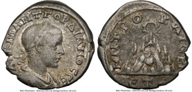 CAPPADOCIA. Caesarea. Gordian III (AD 238-244). AR tridrachm (23mm, 9.71 gm, 12h). NGC Choice Fine 5/5 - 4/5. Dated Regnal Year 4 (AD 240/1). AY K M A...