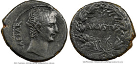SYRIA. Antioch. Augustus (27 BC-AD 14). AE assarion (26mm, 10.32 gm, 11h). NGC Choice VF 5/5 - 4/5. Ca. 27-23 BC. CAESAR, bare head of Augustus right ...