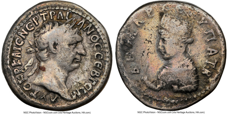 SYRIA. Antioch. Trajan (AD 98-117). AR didrachm (21mm, 7.04 gm, 6h). NGC Fine 5/...