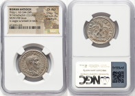 SYRIA. Antioch. Philip I (AD 244-249). BI tetradrachm (27mm, 12.61 gm, 6h). NGC Choice AU 5/5 - 4/5, Fine Style. Minted in Rome for use in Antioch, AD...