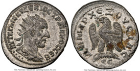 SYRIA. Antioch. Trajan Decius (AD 249-251). BI tetradrachm (27mm, 6h). NGC AU. 3rd issue, 4th officina, AD 250-251. AYT K Γ MЄ KY TPAIANOC ΔЄKIOC CЄB,...