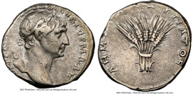 ARABIA PETRAEA. Bostra. Trajan (AD 98-117). AR tridrachm (23mm, 10.52 gm, 8h). NGC Choice VF 4/5 - 4/5. Dated Consular Year 6 (AD 112-114). AYTOKP KAI...