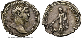 ARABIA PETRAEA. Bostra. Trajan (AD 98-117). AR tridrachm (24mm, 10.83 gm, 6h). NGC VF 5/5 - 4/5. AD 111. ΑΥΤΟΚΡ ΚΑΙC ΝЄΡ ΤΡΑΙΑΝΟC CЄΒ ΓЄΡΜ ΔΑΚ, laurea...