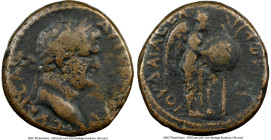 JUDAEA. Caesarea Maritima. Titus (AD 79-81). AE (22mm, 11h). NGC Choice Fine. ΑΥΤΟΚΡ ΤΙΤΟ-Σ ΚΑΙΣΑΡ, laureate head of Titus right / ΙΟΥΔΑΙΑΣ ΕΑ-ΛΩΚΥΙΑΣ...