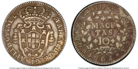 Portuguese Colony. Maria I 10 Macutas 1796 VF Details (Scrape) PCGS, KM36. One-year type. HID09801242017 © 2024 Heritage Auctions | All Rights Reserve...
