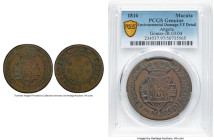 Portuguese Colony. João Prince Regent Macuta 1816-(R) VF Details (Environmental Damage) PCGS, Rio de Janeiro mint, KM46, LMB-469. HID09801242017 © 202...