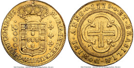 Maria I & Pedro III gold 2000 Reis 1778-(L) AU Details (Removed From Jewelry) NGC, Lisbon mint, KM209, LMB-450. HID09801242017 © 2024 Heritage Auction...