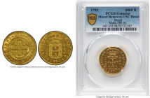 Maria I gold 2000 Reis 1793-(L) UNC Details (Mount Removed) PCGS, Lisbon mint, KM224, LMB-495. Mintage: 2,050. HID09801242017 © 2024 Heritage Auctions...