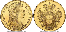 Maria I gold 6400 Reis (Peça) 1800-R UNC Details (Cleaned) NGC, Rio de Janeiro mint, KM226.1, LMB-538. HID09801242017 © 2024 Heritage Auctions | All R...