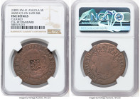 Joao Prince Regent Countermarked 20 Reis ND (1809) Fine Details (Cleaned) NGC, LMB-23. Host: Pedro II 20 Reis 1699; Arms Counterstamp (XF Standard). H...