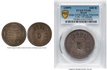 João Prince Regent Counterstamped 640 Reis ND (1809) VG8 PCGS, KM300, LMB-284. Displaying Type 1 Shield counterstamp (VF Details) on a Jose I 600 Reis...